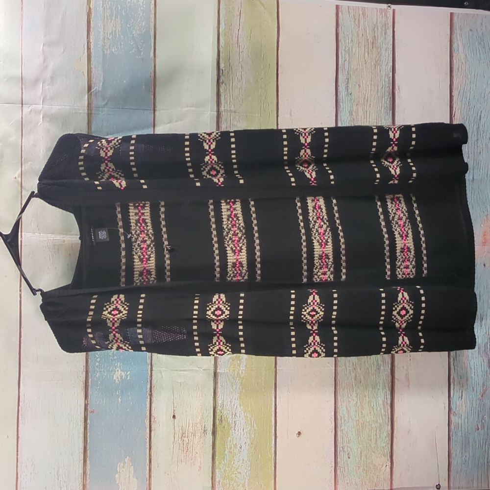 Rue21 Long Black Hooded Sweater Vest